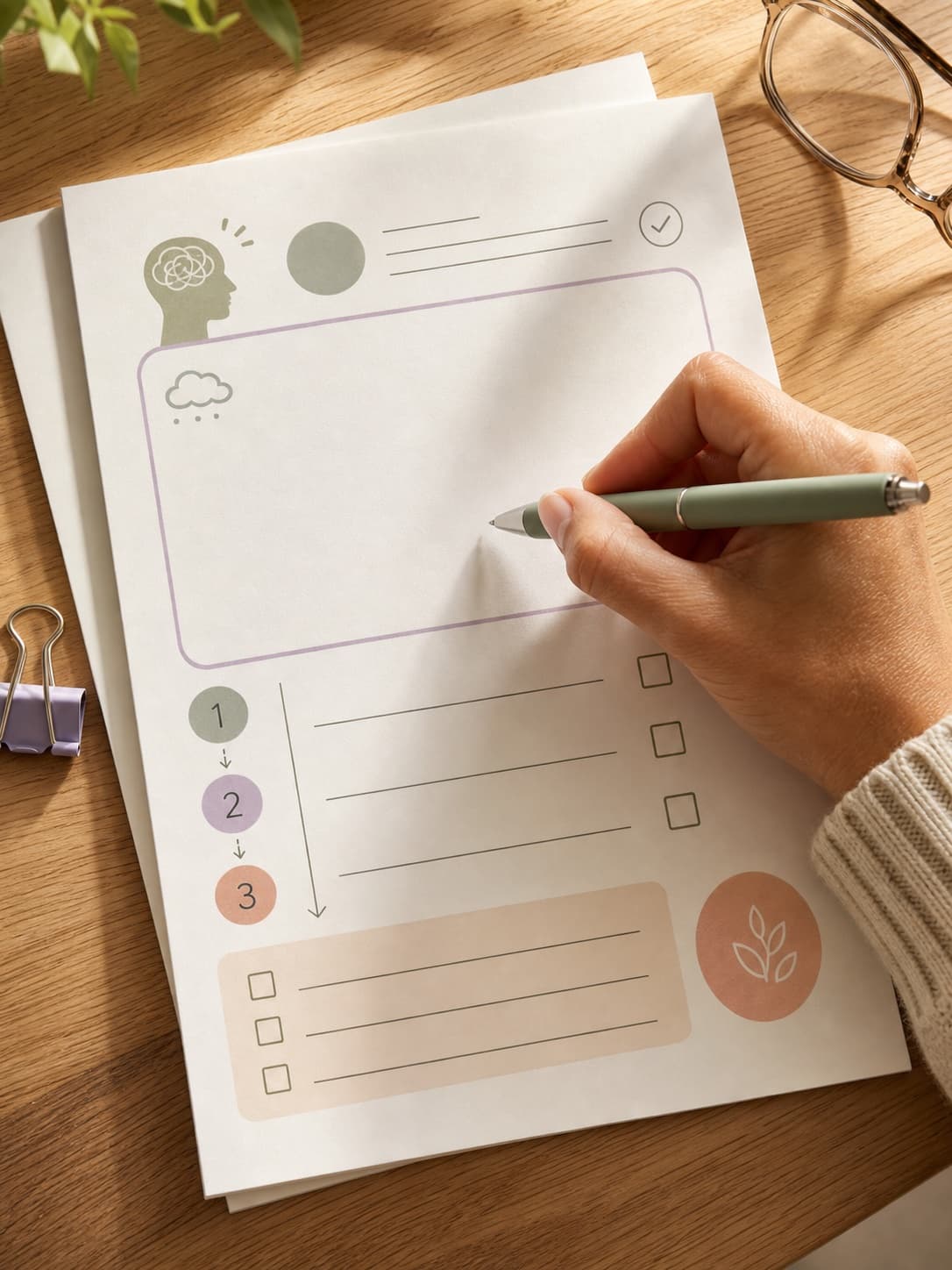 Write-in ADHD worksheets